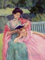 Auguste leyendo a su hija madres hijos Mary Cassatt